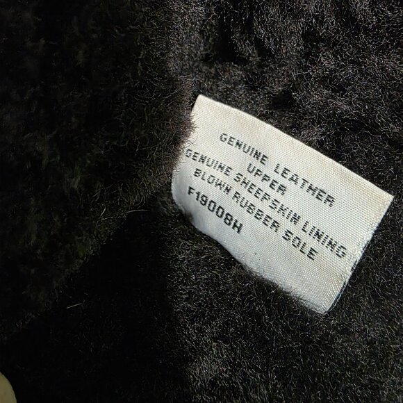 UGG Brown Genuine Leather Boot Genuine Sheepskin Lining Classic Tall 5815 Sz W5 - Picture 11 of 11